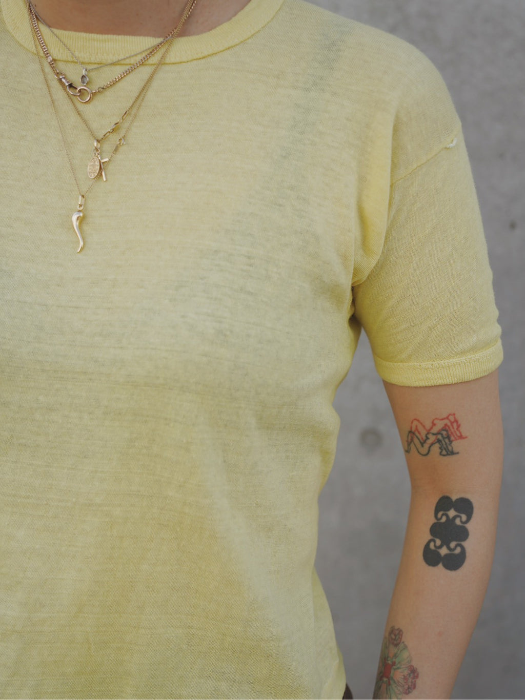 Cropped Pale Color T-Shirt