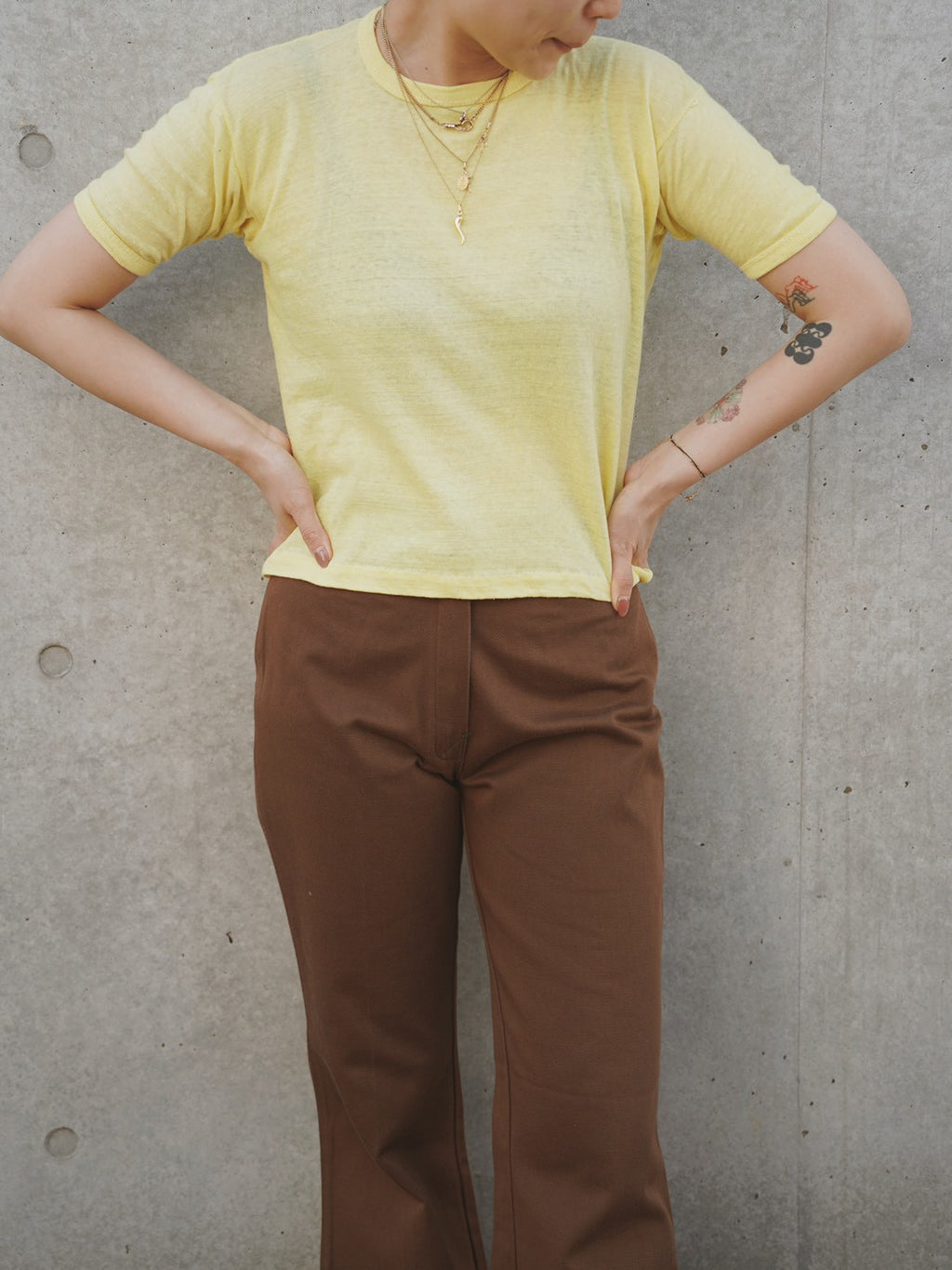 Cropped Pale Color T-Shirt