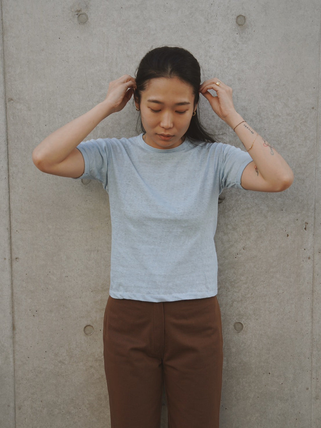 Cropped Pale Color T-Shirt