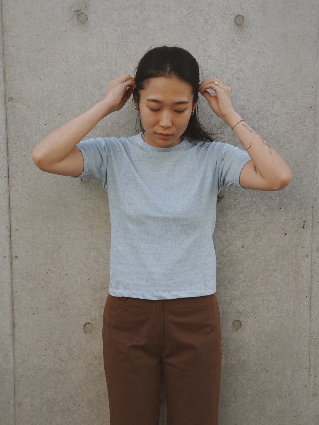Cropped Pale Color T-Shirt