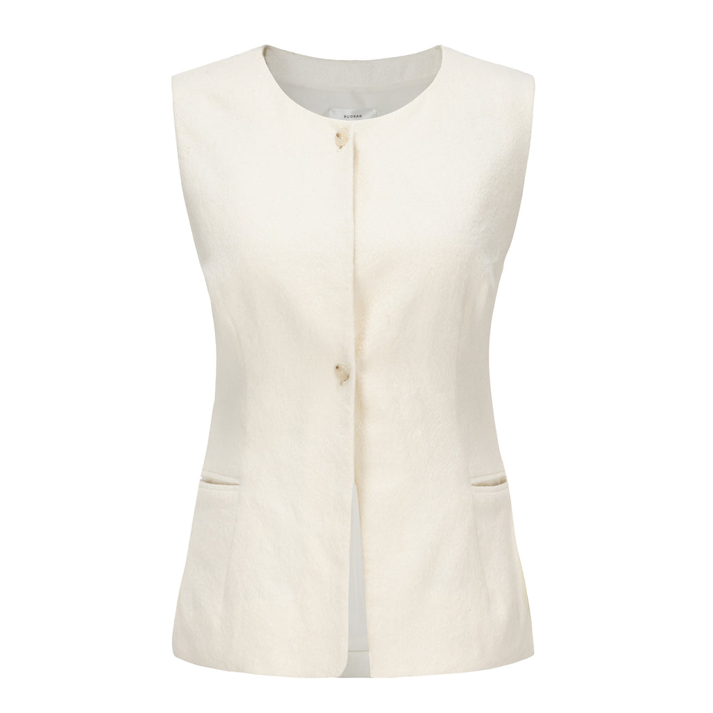 "RUOHAN" White Avonia Vest