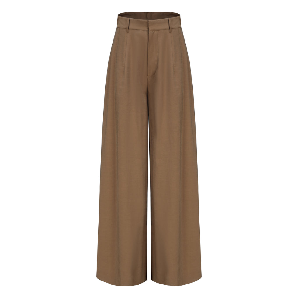"RUOHAN" Tan Suit Pants