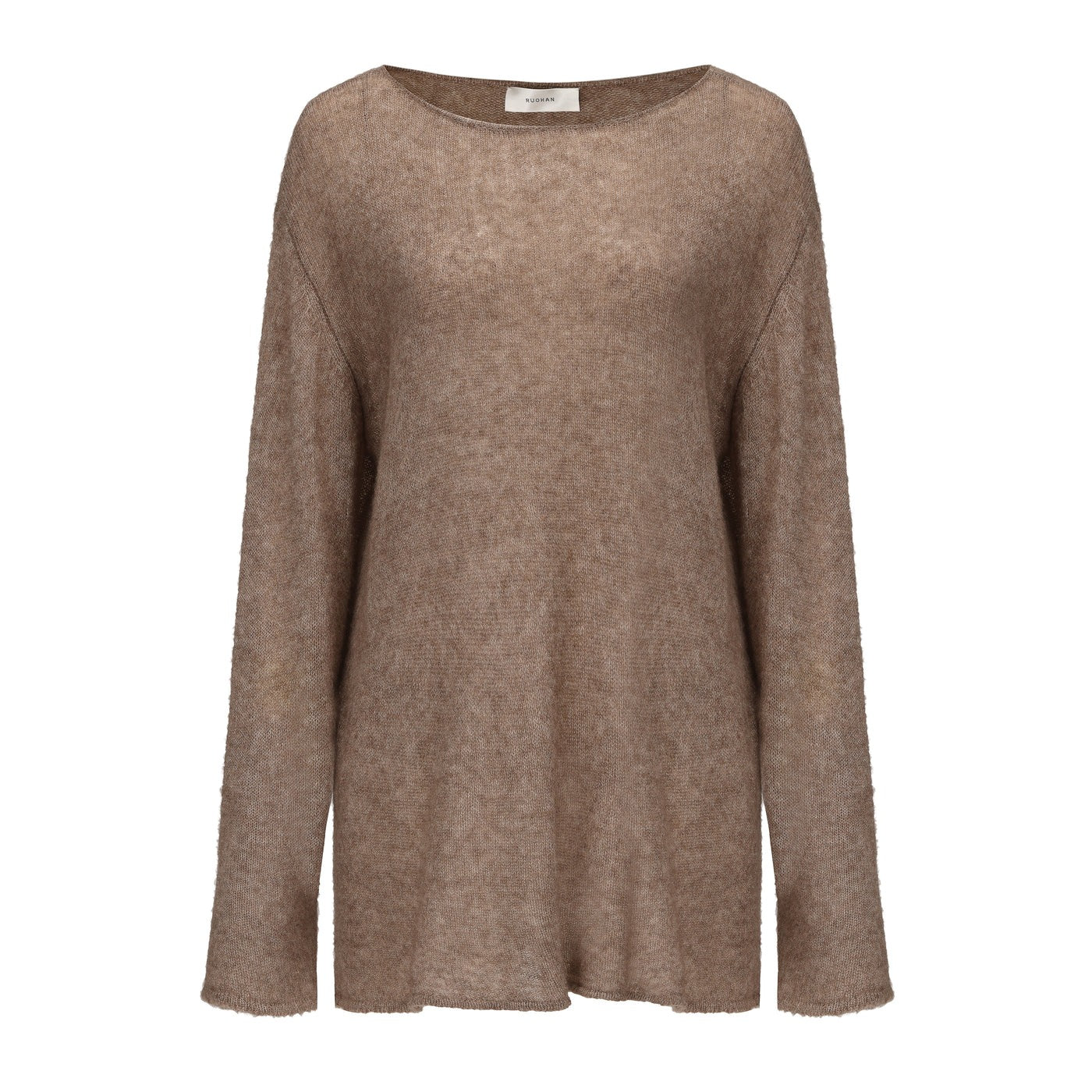 "RUOHAN" BROWN KNIT COMINO TOP
