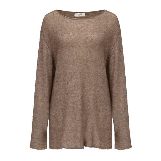 BROWN KNIT COMINO TOP