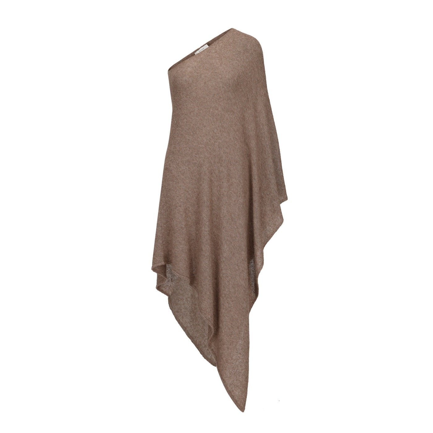 "RUOHAN" BROWN KNIT DRIP CAPE