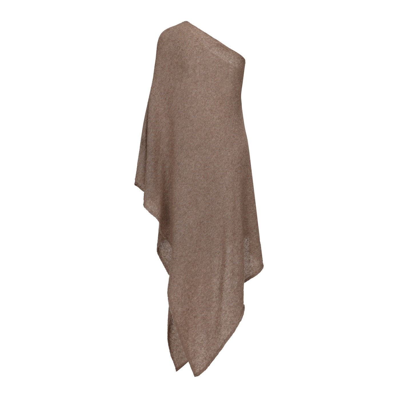 "RUOHAN" BROWN KNIT DRIP CAPE