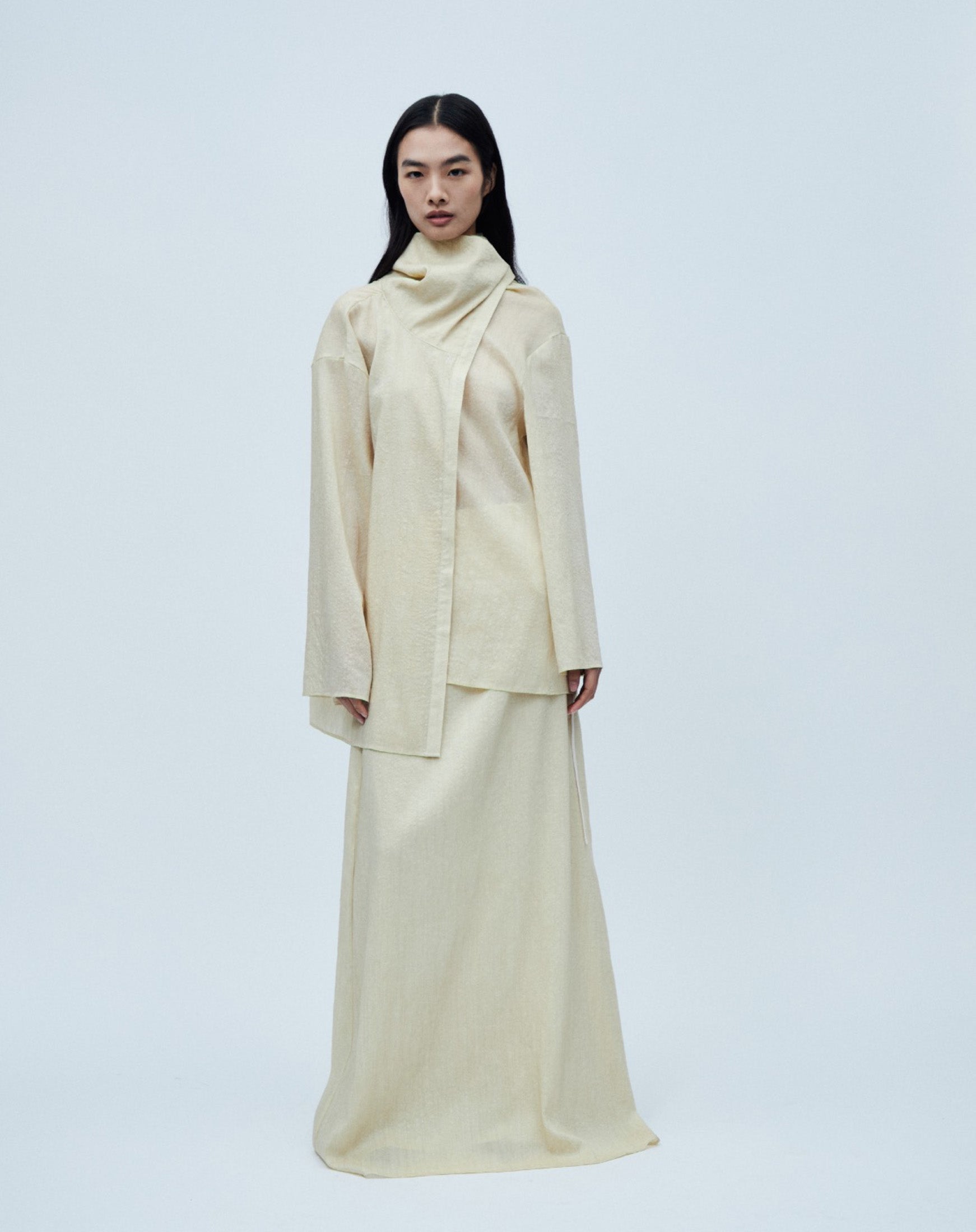 "RUOHAN" Wool Blend Barrow Shirt