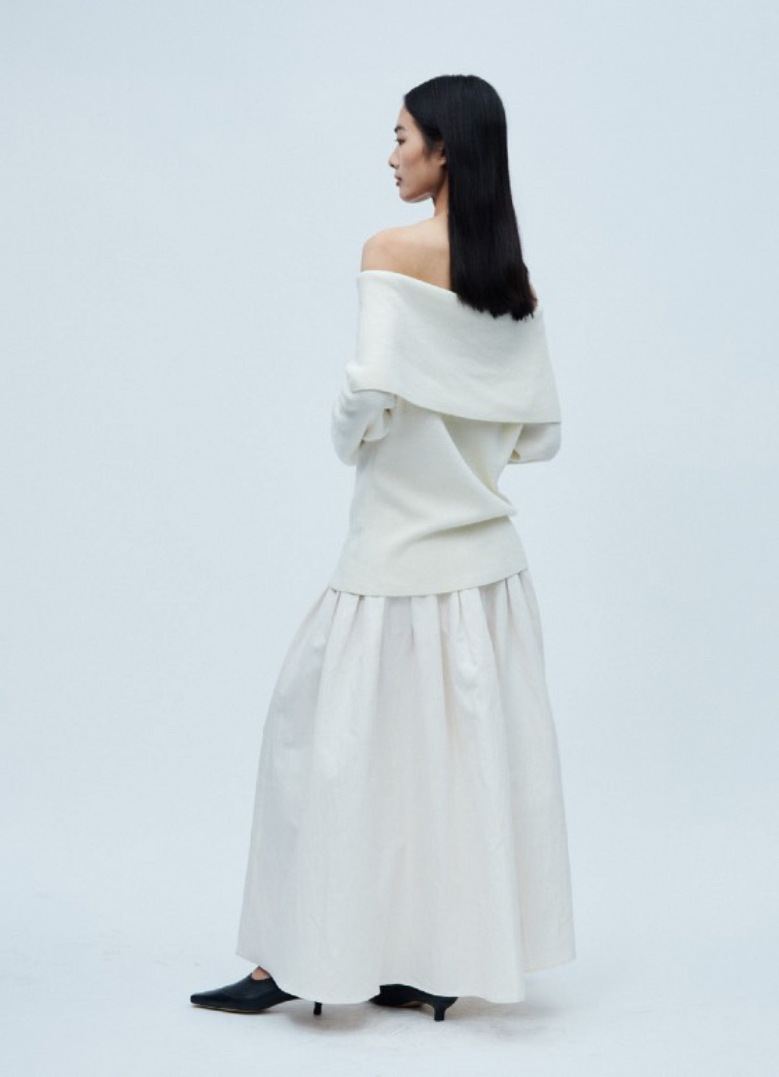 "RUOHAN" Cream Haida Knitted Top