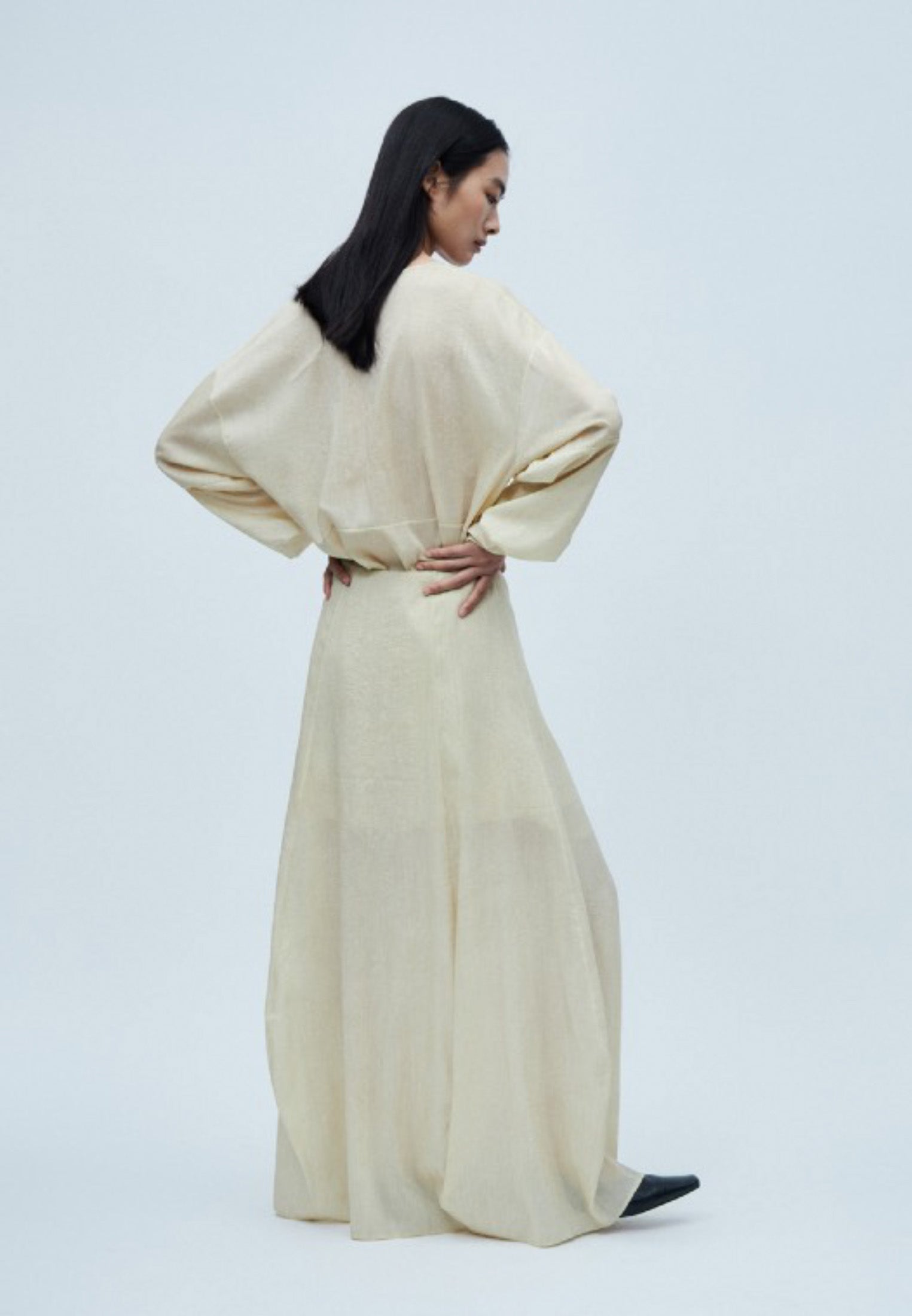 "RUOHAN" Wool Blend Viti Skirt