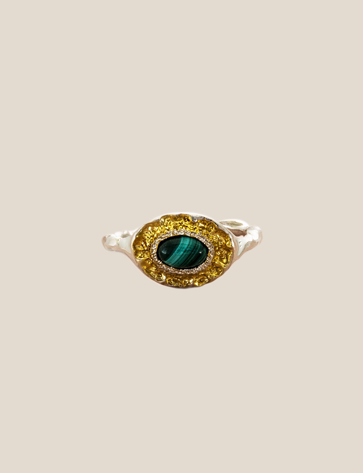 "Isabella Etou" Malachite Oval Ring