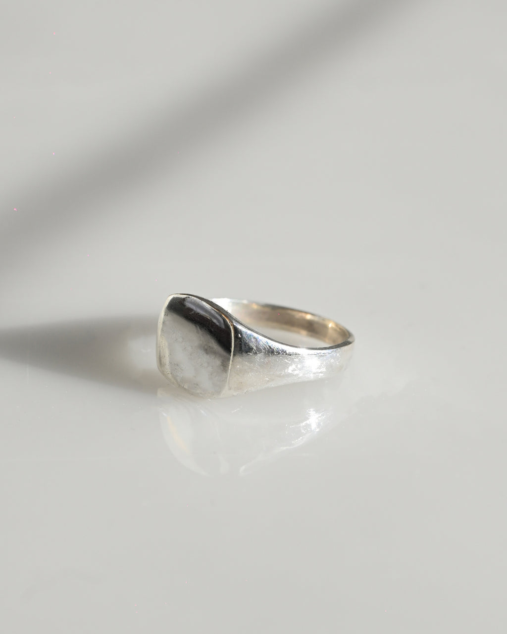 Signet Silver Ring - Square (10号)