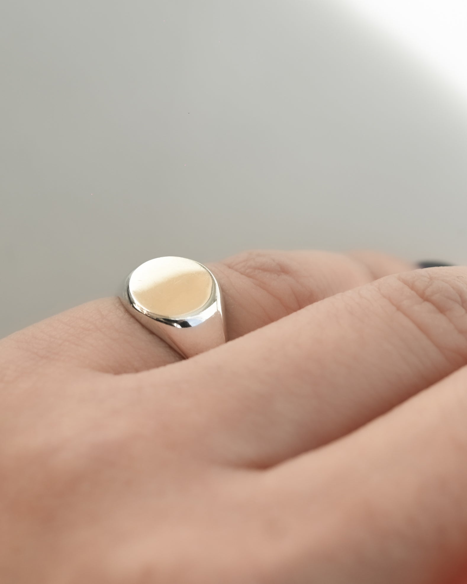 Signet Silver Pinky Ring (2号)