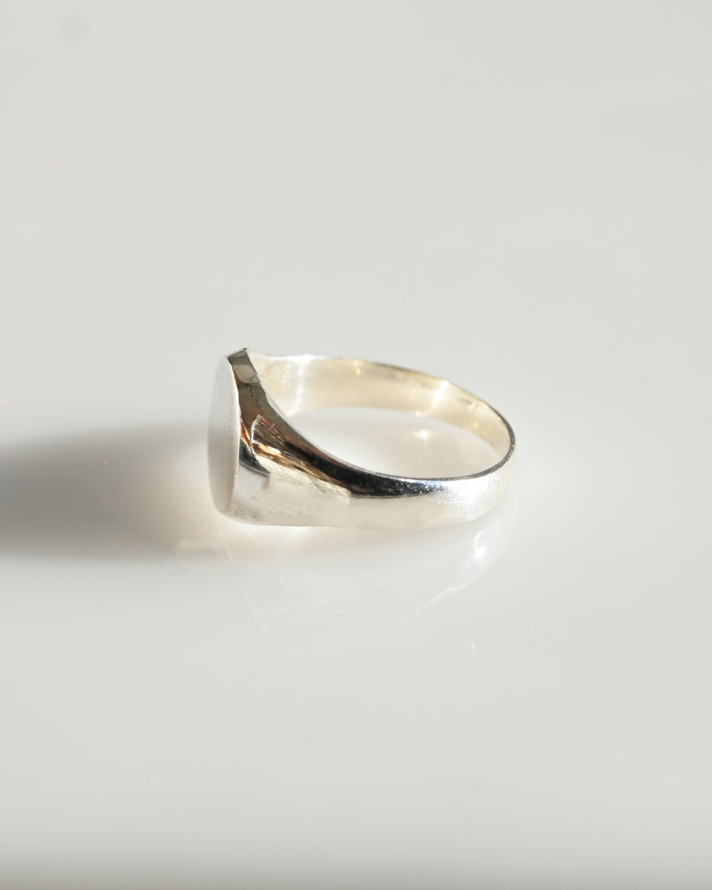 Signet Silver Ring - Round (11.5号)