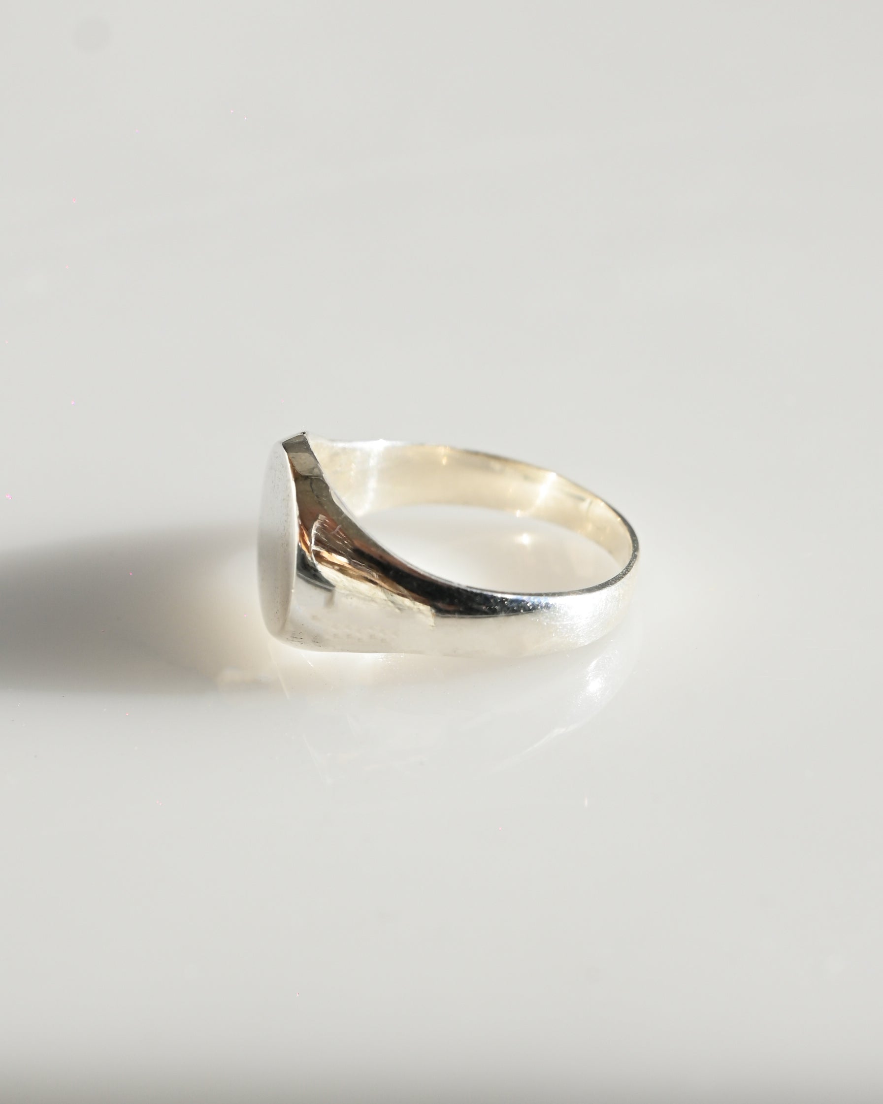 Signet Silver Ring - Round (11.5号)