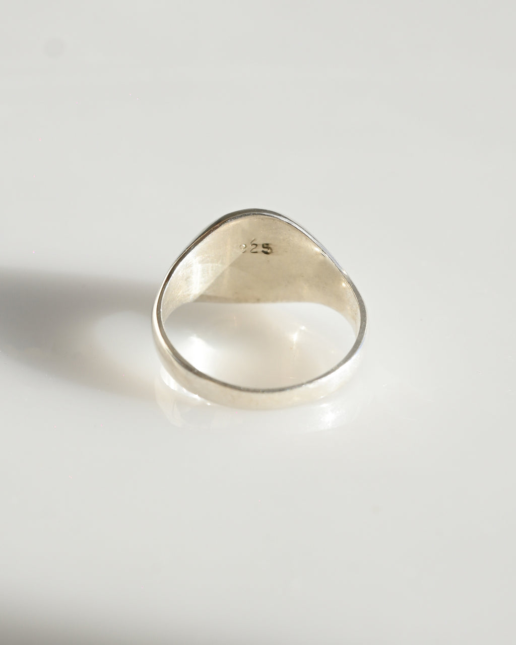 Signet Silver Ring - Round (11.5号)