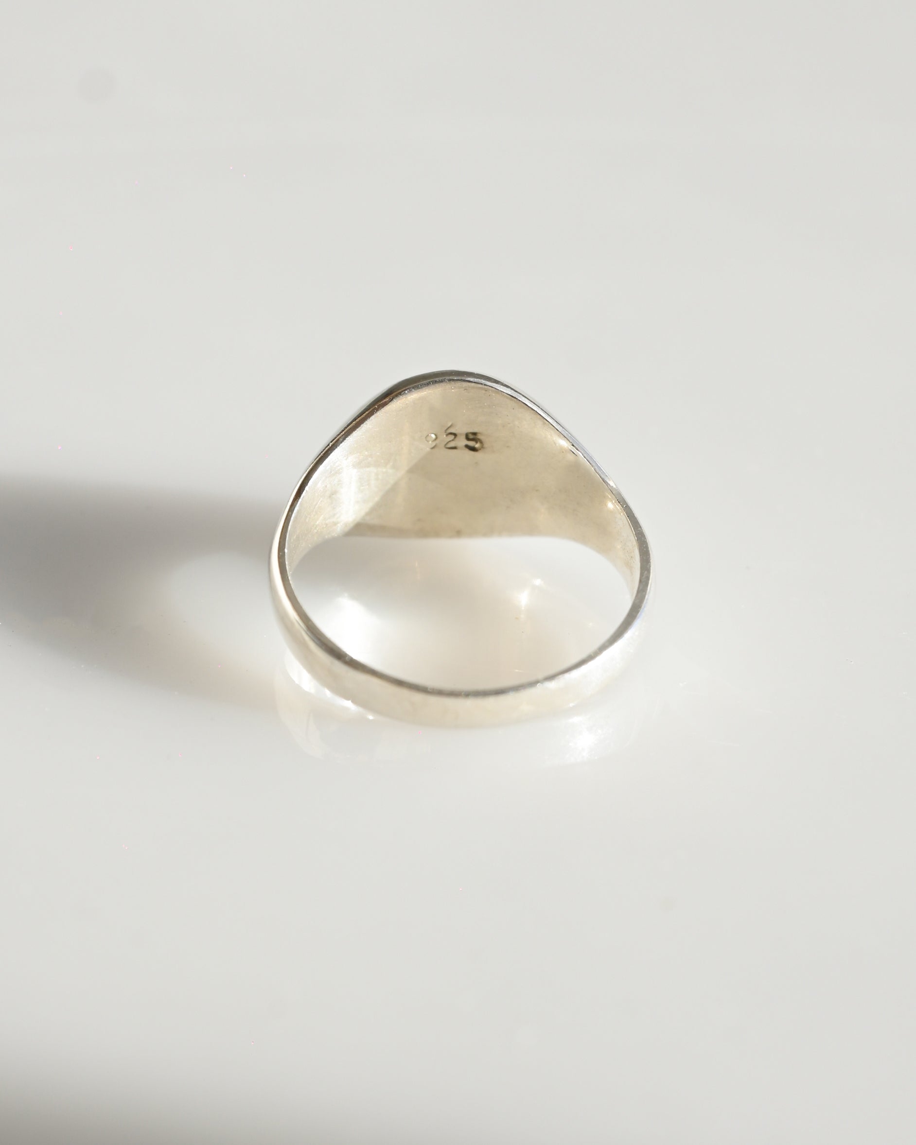 Signet Silver Ring - Round (11.5号)