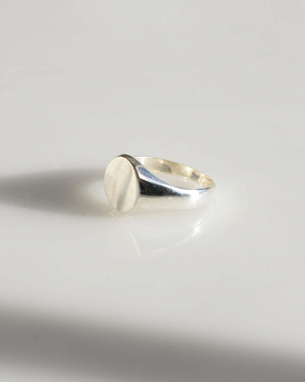 Signet Silver Ring - Round (11.5号)