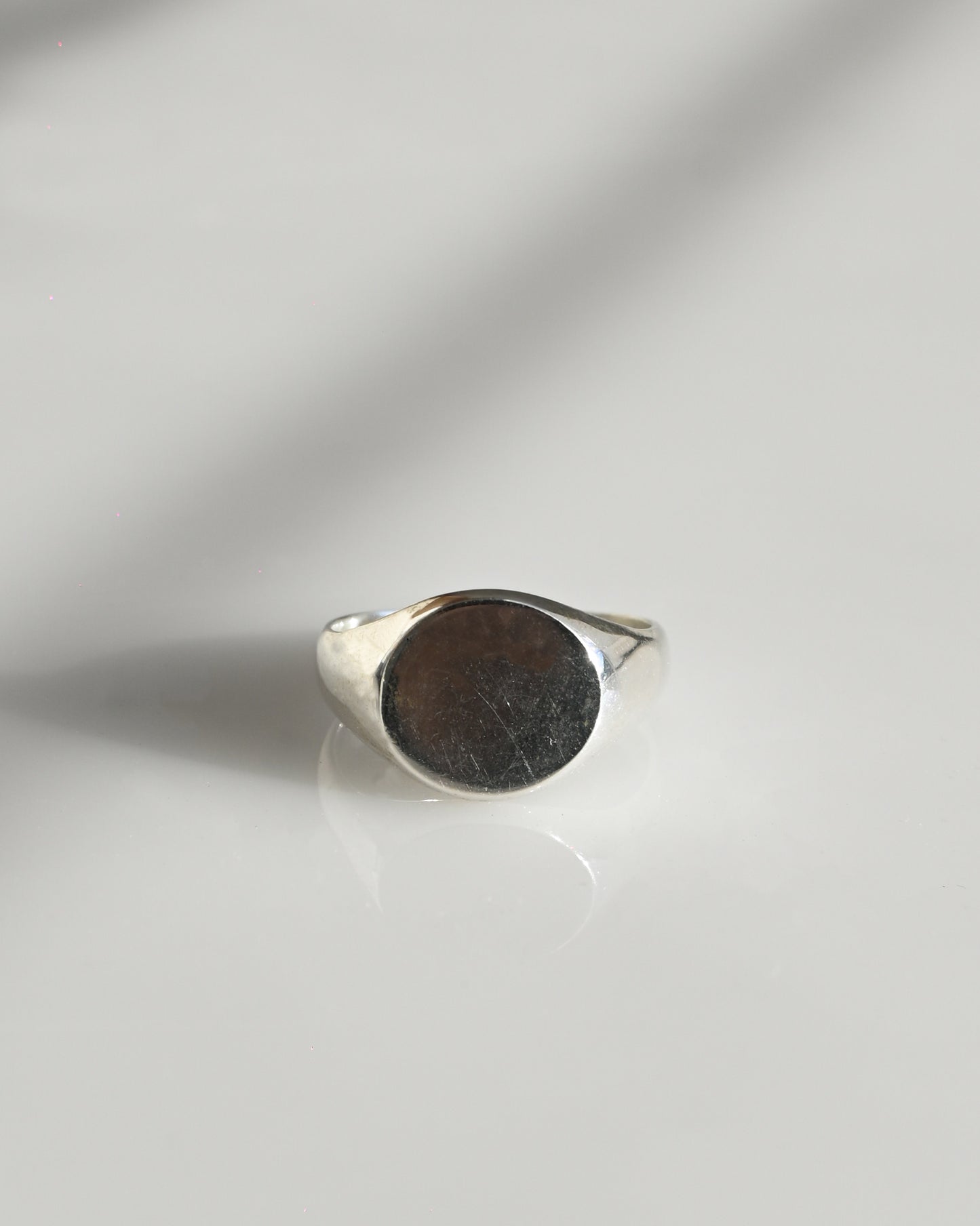 Signet Silver Ring -Round (9号)