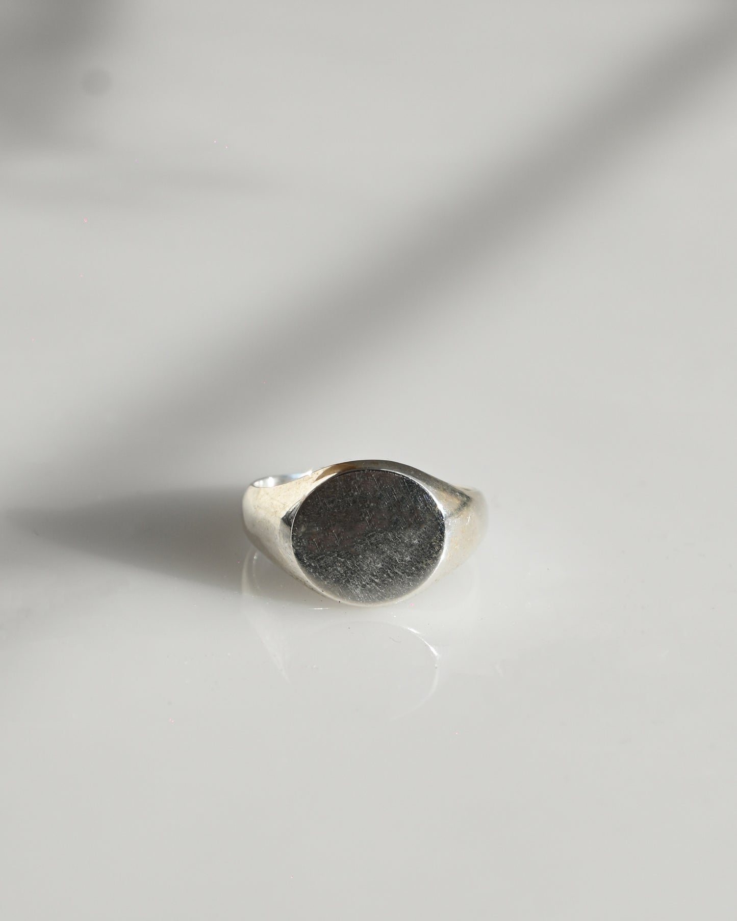 Signet Silver Ring -Round (9号)