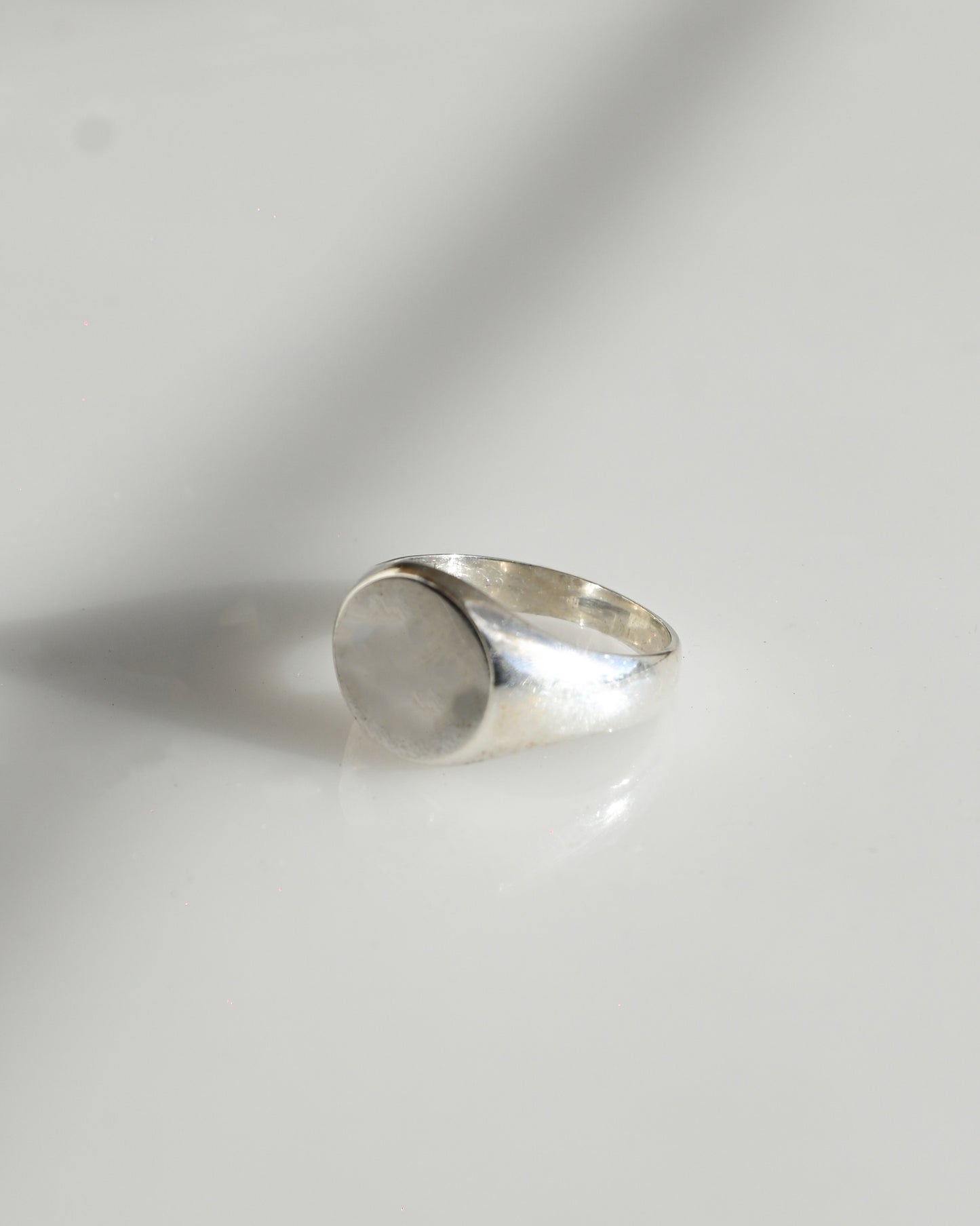 Signet Silver Ring -Round (9号)