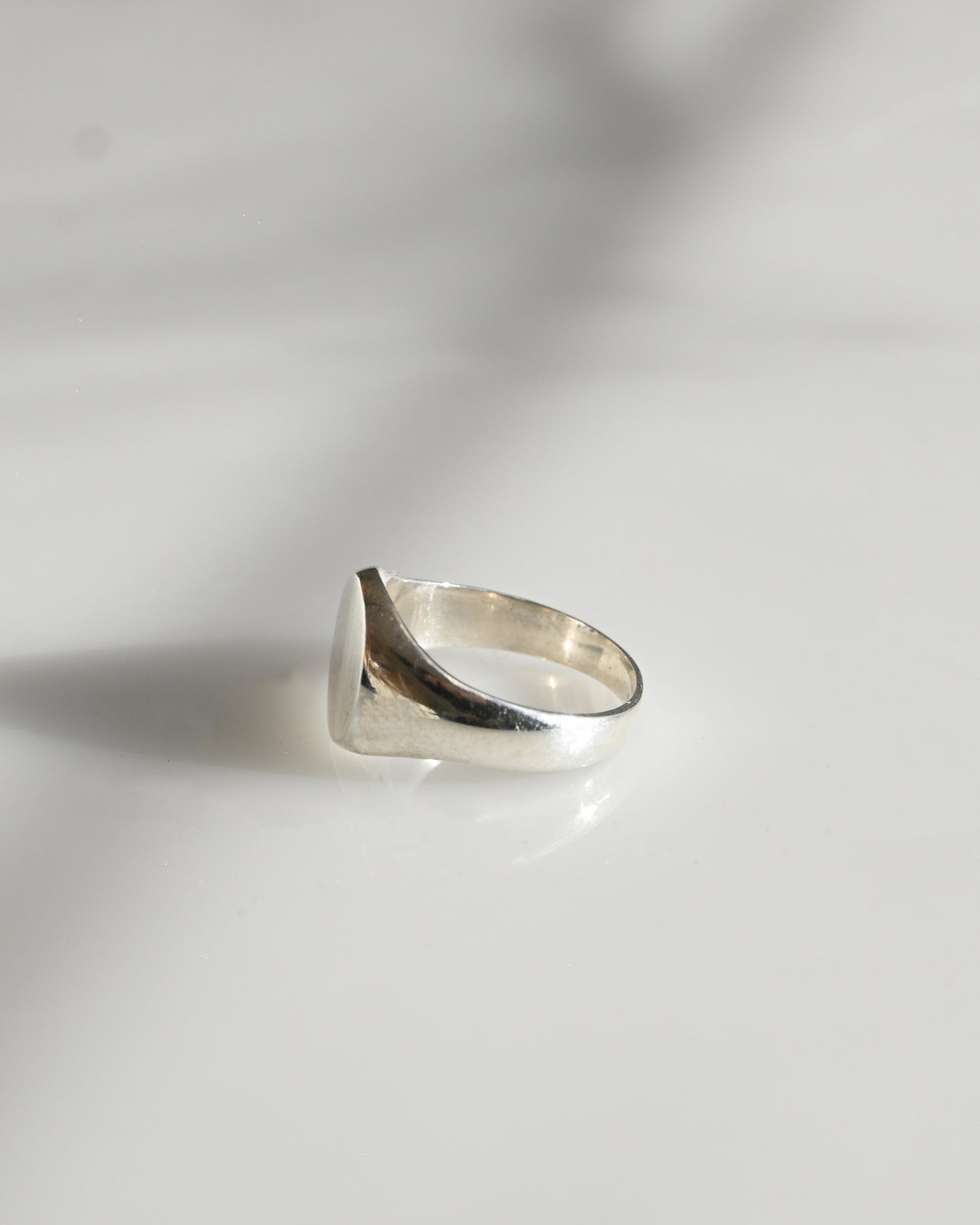 Signet Silver Ring -Round (9号)