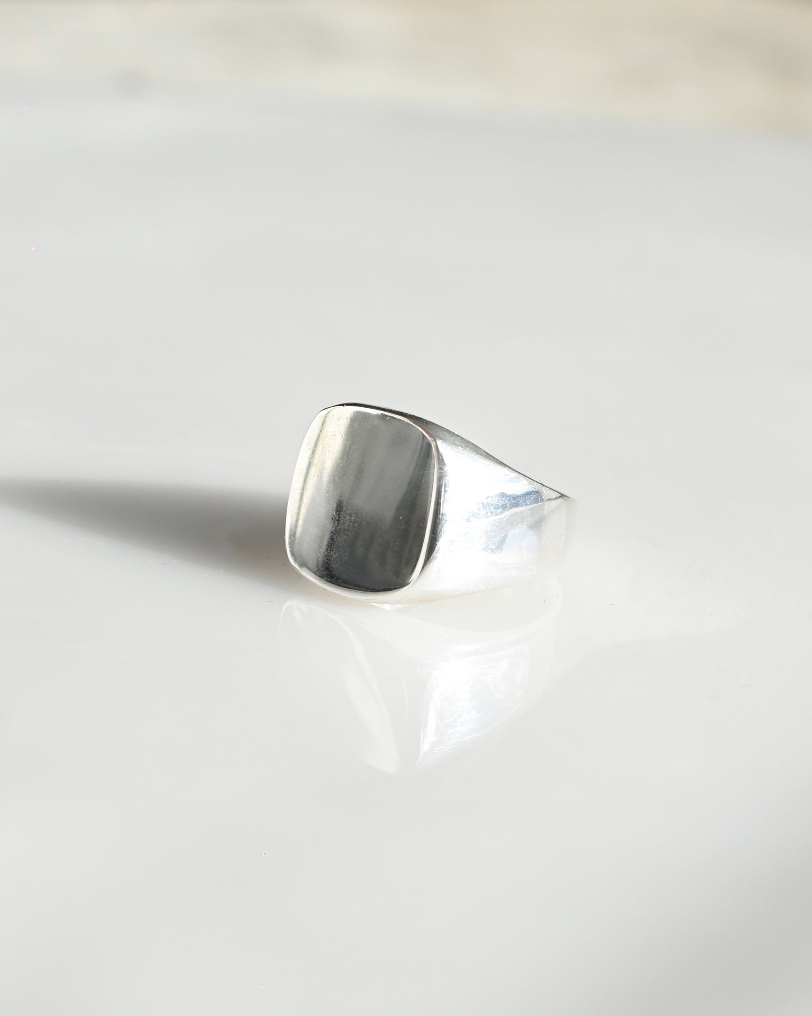 Signet Silver Ring - Square (9号)