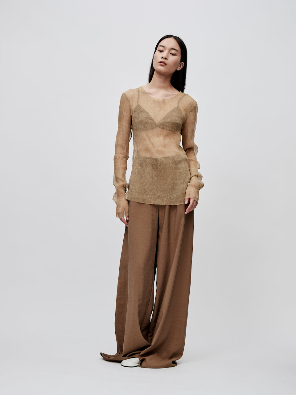 "RUOHAN" Tan Suit Pants