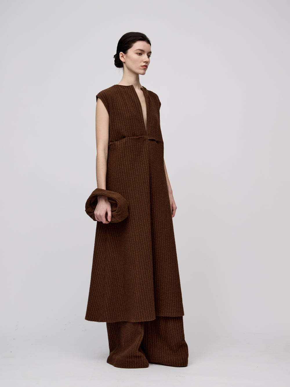 "RUOHAN" CARAMAL DRESS