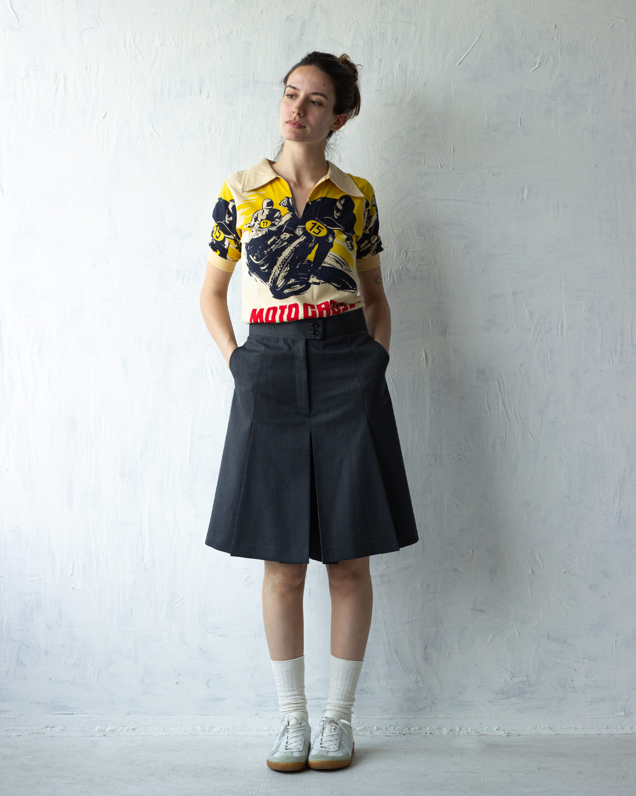 404 Pleated Culotte Skirt
