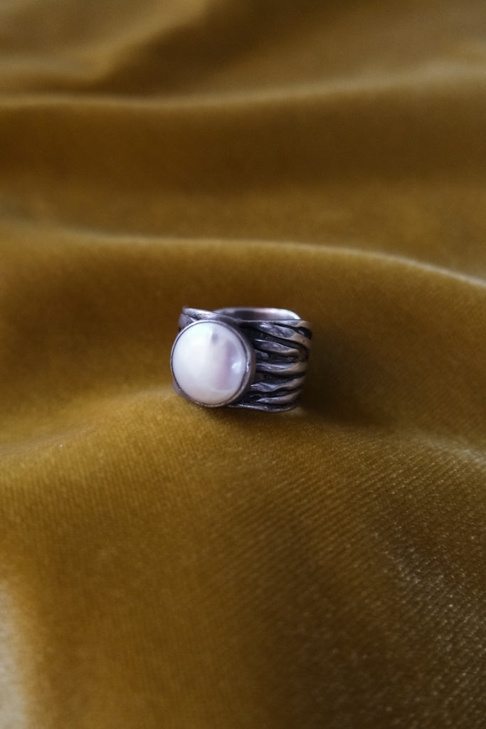 Silver Pearl Ring 13号