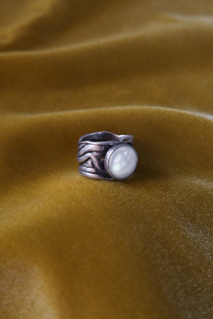 Silver Pearl Ring 13号