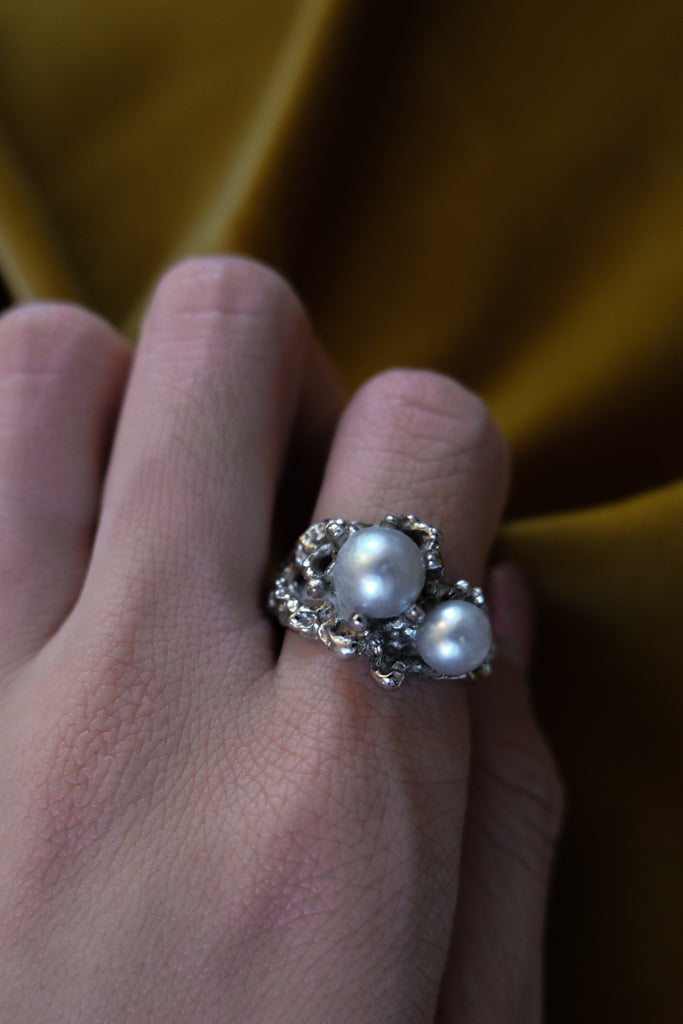 Silver Pearl Ring - 17号