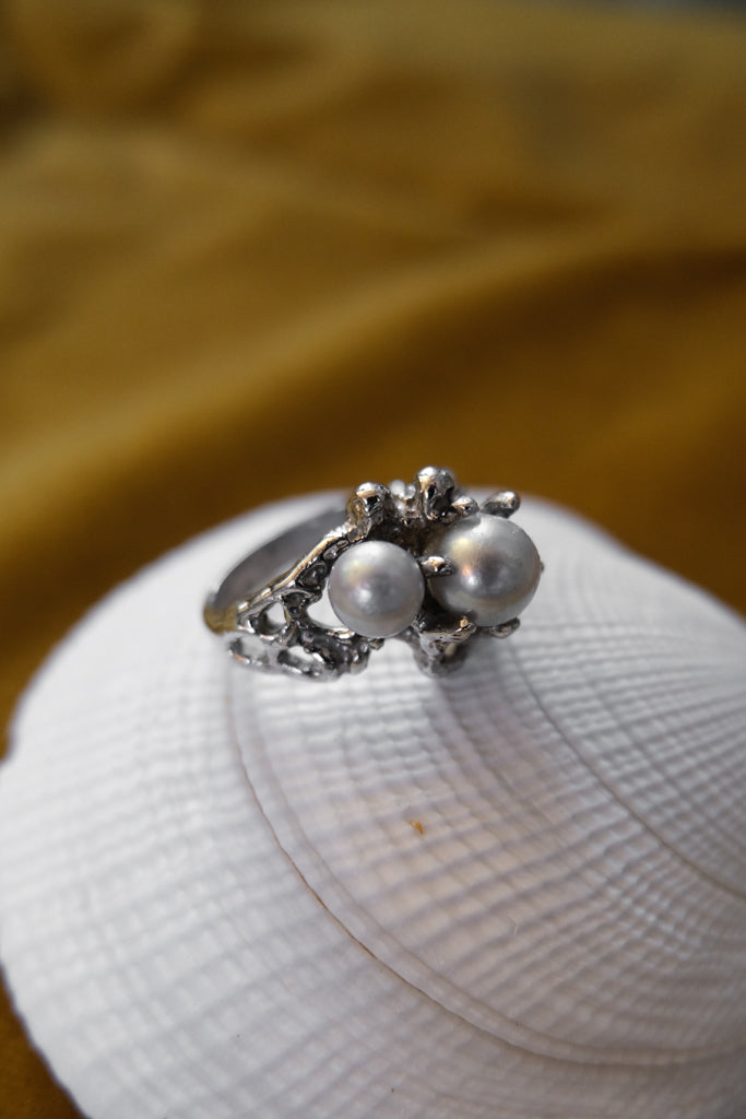 Silver Pearl Ring - 17号