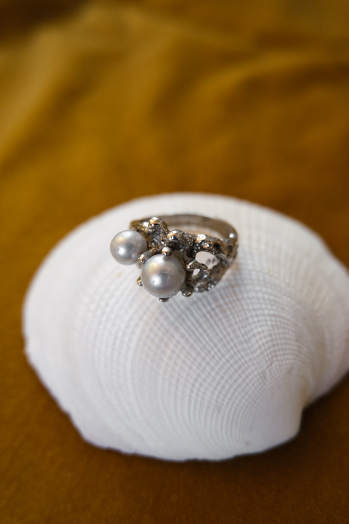 Silver Pearl Ring - 17号