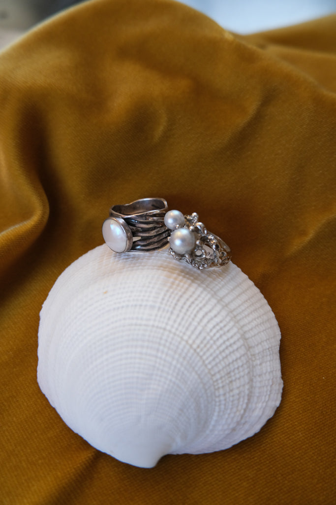 Silver Pearl Ring - 17号