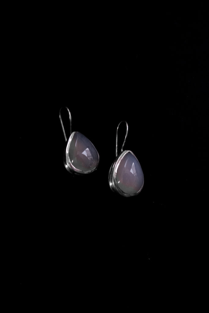 Blue Chalcedony Teardrop Earrings