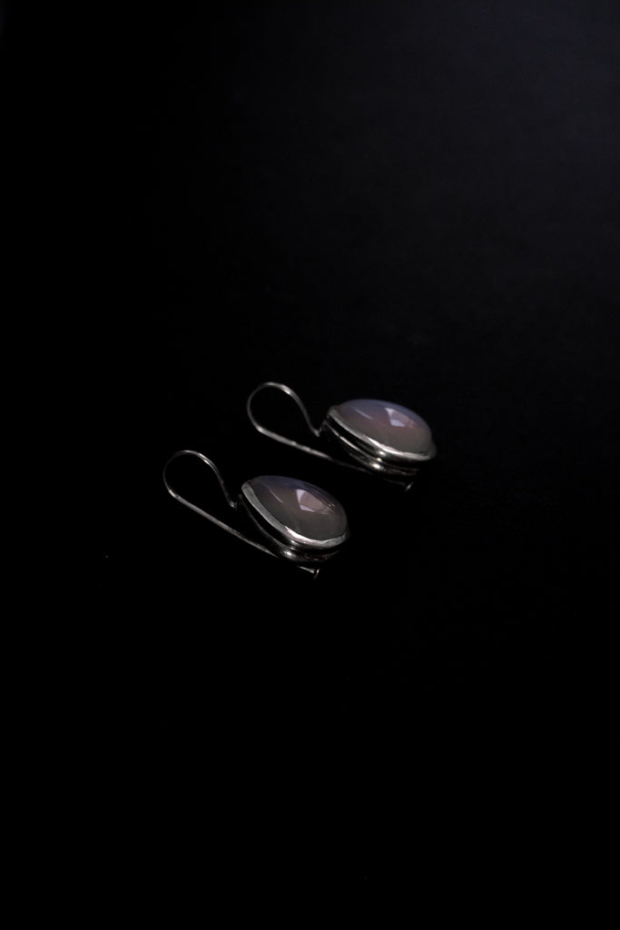 Blue Chalcedony Teardrop Earrings