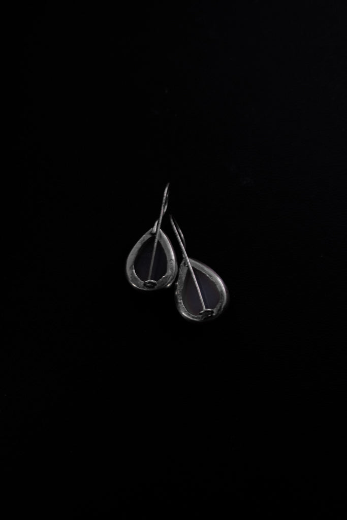 Blue Chalcedony Teardrop Earrings