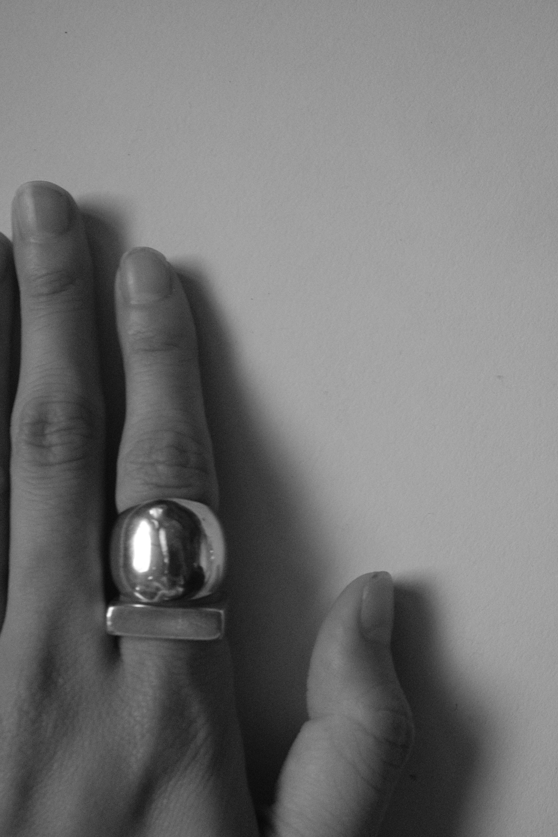 Silver Square Ring - 13号