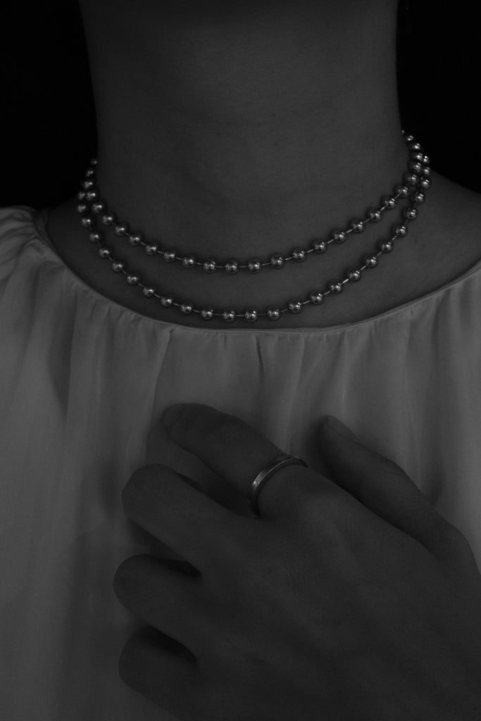 Silver Ball Necklace