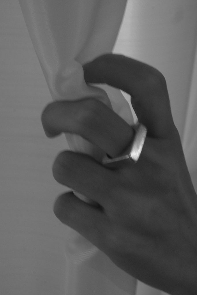 Silver Square Ring - 13号