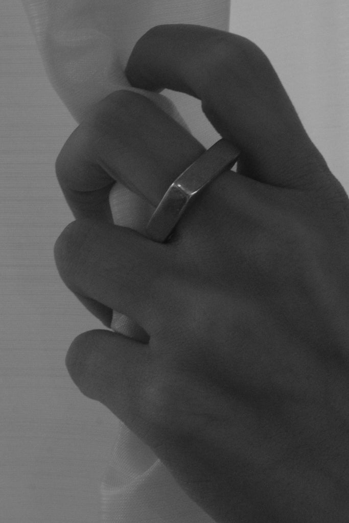 Silver Square Ring - 13号