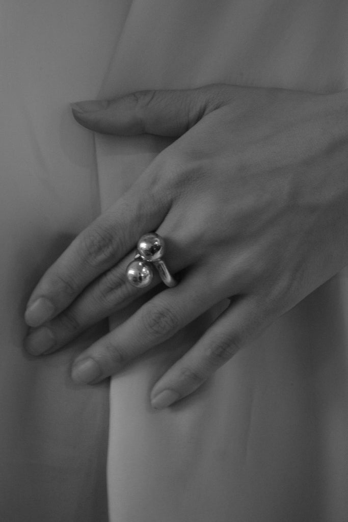 Silver Ball Ring - 15号