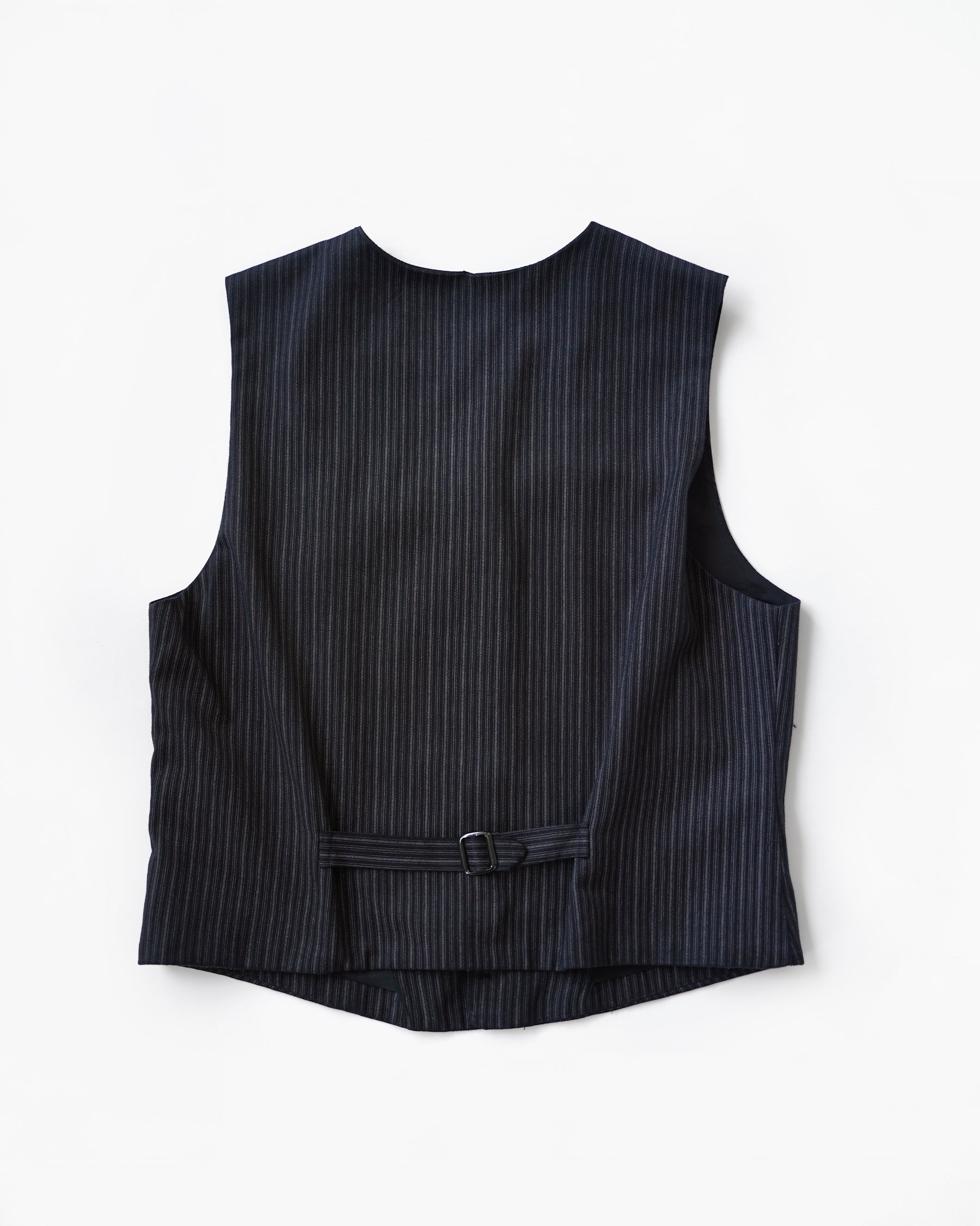 Pinstripe Collarless Vest
