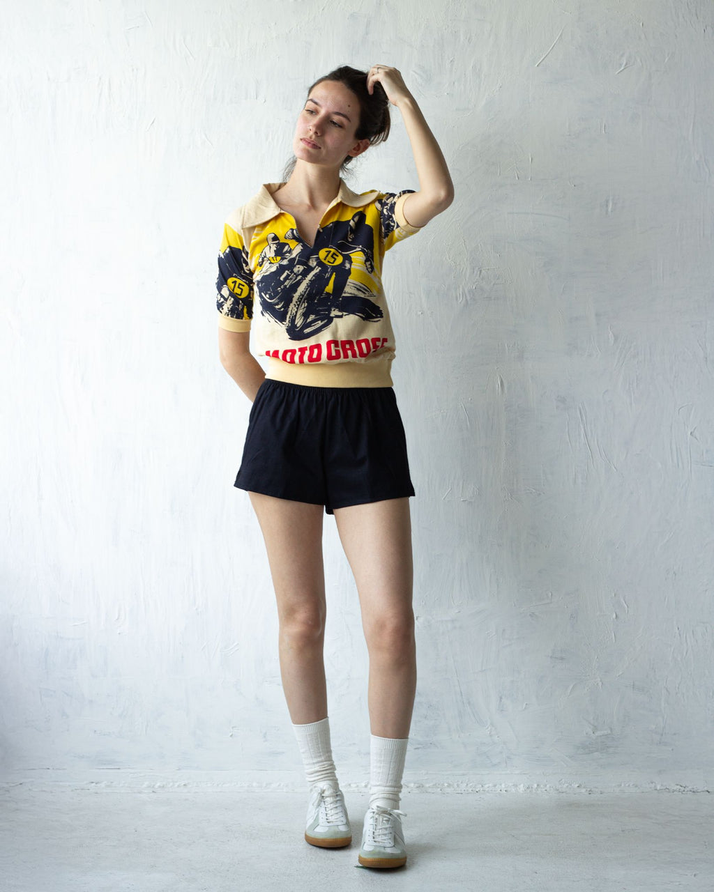 70's Art Printed S/S Cotton Polo