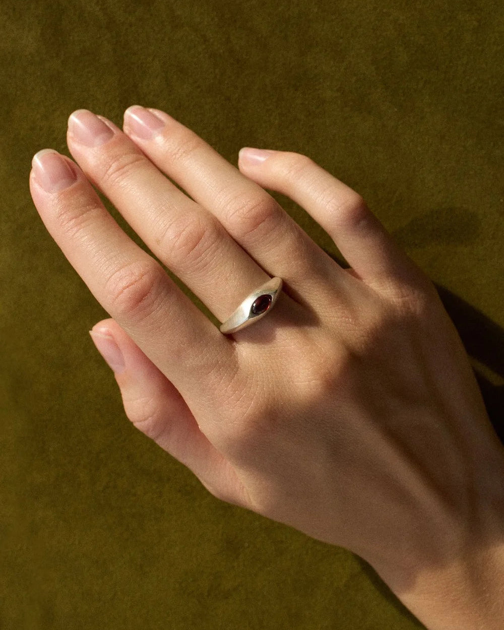 "Dunton Ellerkamp" Ellipse Ring | Garnet