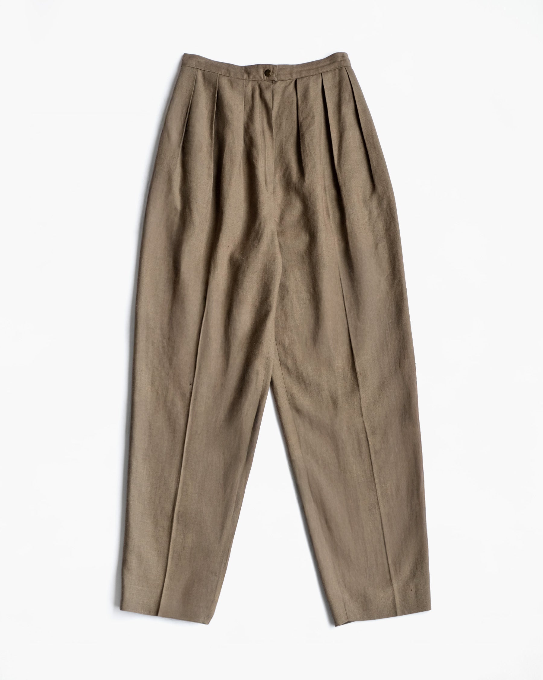Tapered Pleated Trousers