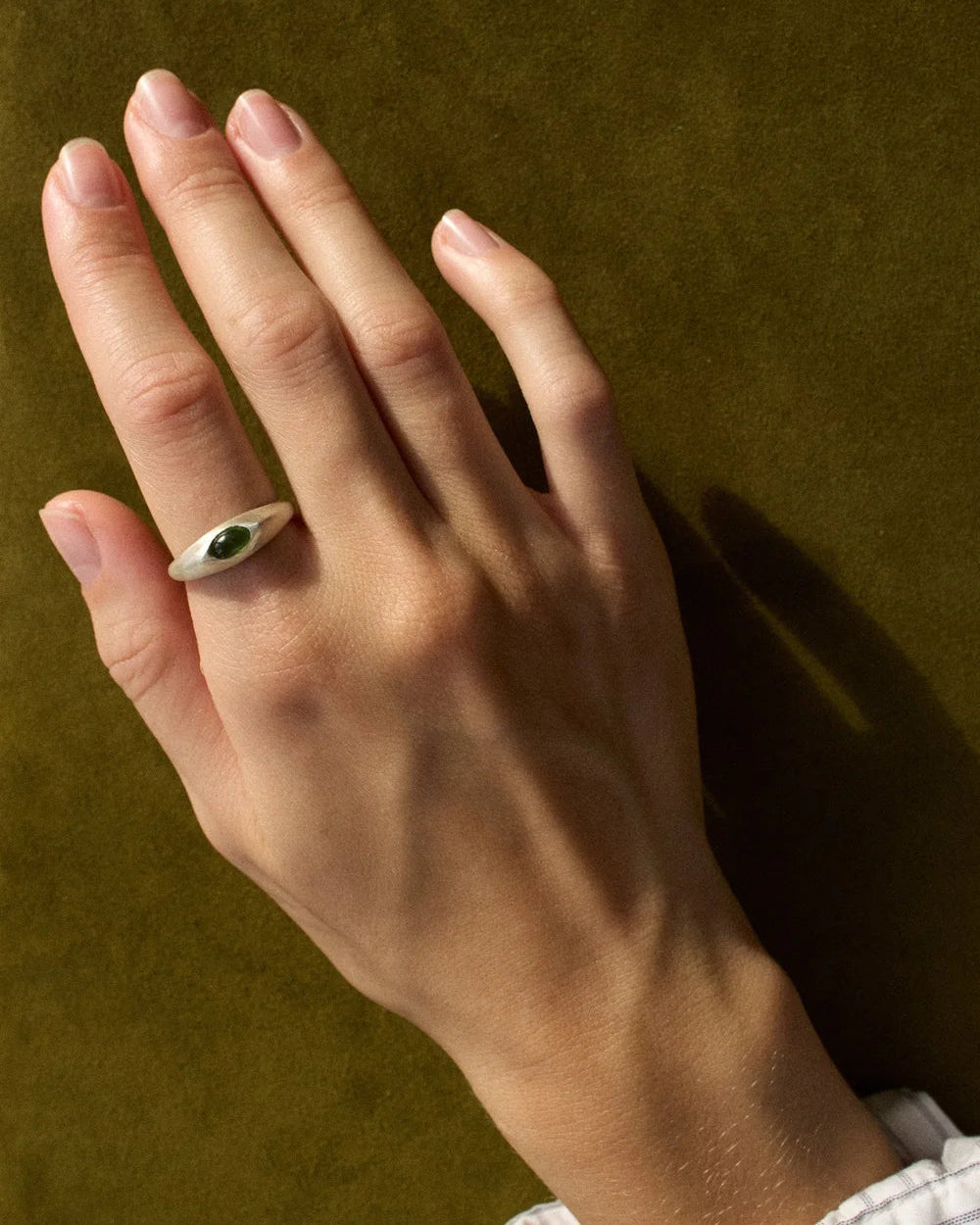 "Dunton Ellerkamp" Ellipse Ring | Green Tourmaline