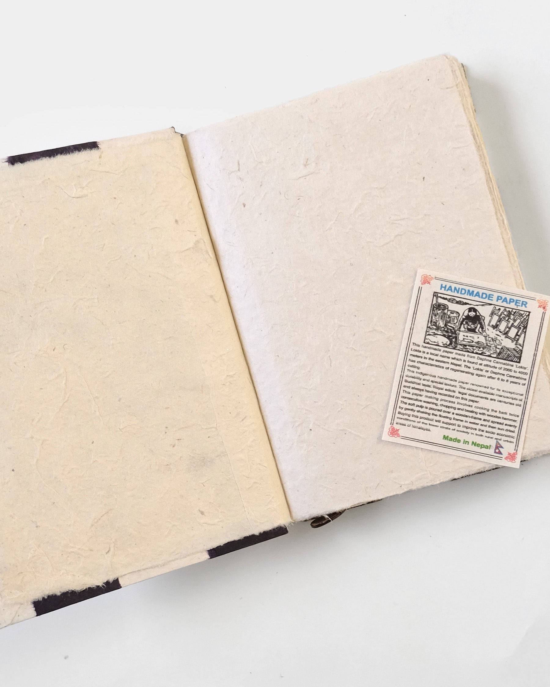 Hand-Made Journal Made In Nepal - Purple Block