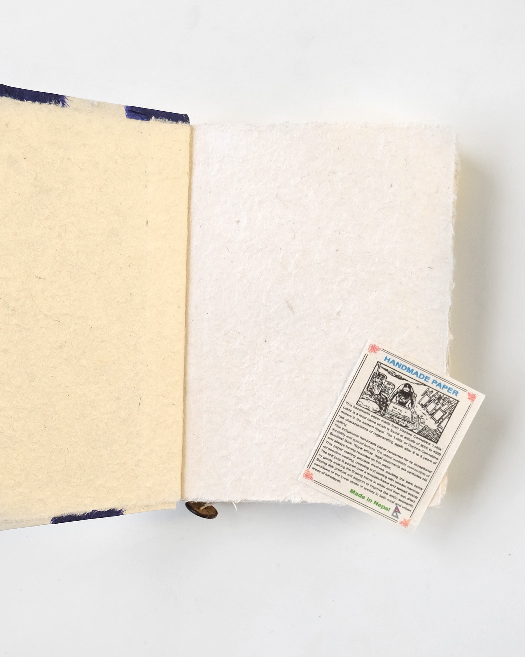 Hand-Made Journal Made In Nepal - Blue Block